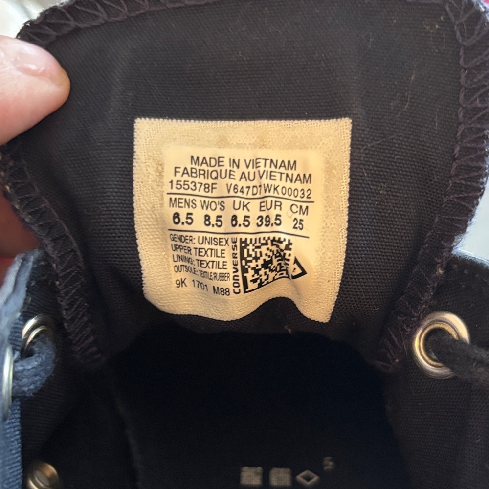 Converse Dark Blue/Grey Canvas Sneakers